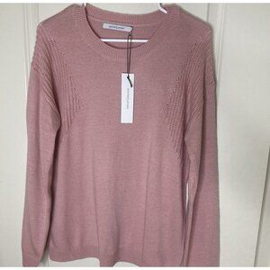 NWT Stitches & Stripes L Pink Wool Blend Crewneck Sweater Soft Cozy Revolve